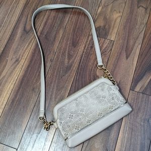 Tan Purse With Gold Chain And Detailing